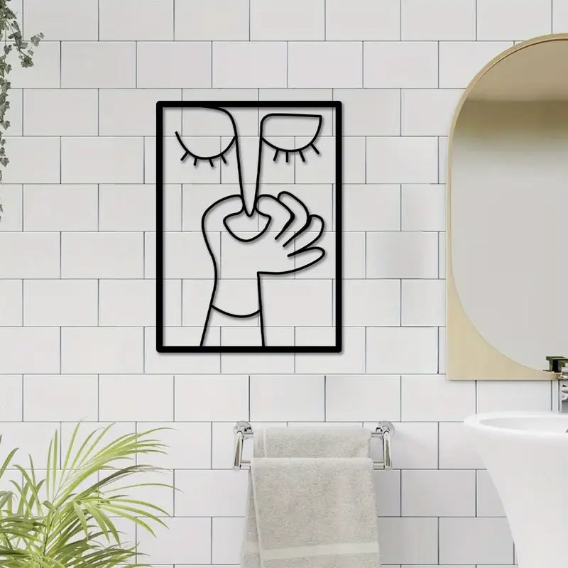 Metal Toilet Wall Art Sign