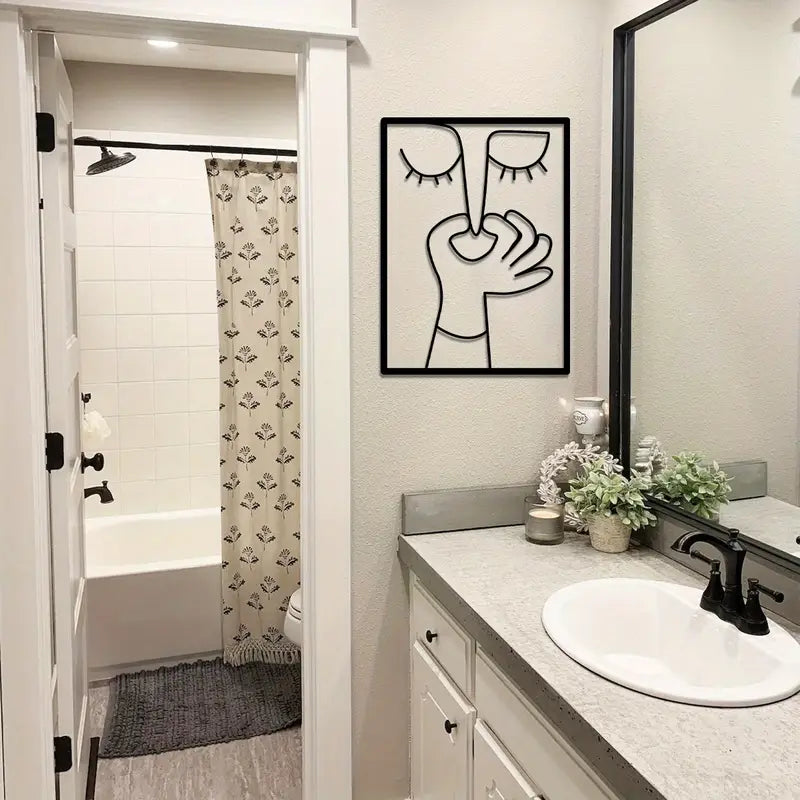 Metal Toilet Wall Art Sign