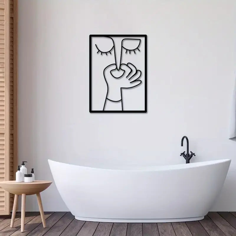 Metal Toilet Wall Art Sign