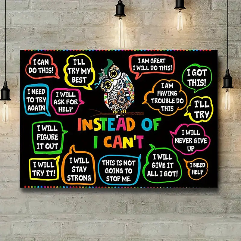 Instead of I Can’t 30x40cm Wall Canvas