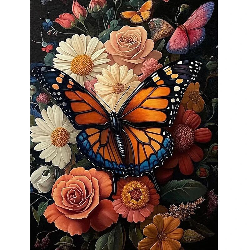 30x40cm Monarch Butterfly Diamond Art Kit