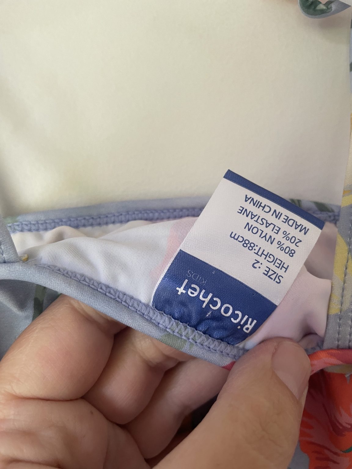 Ricochet Size 2 Swim Top