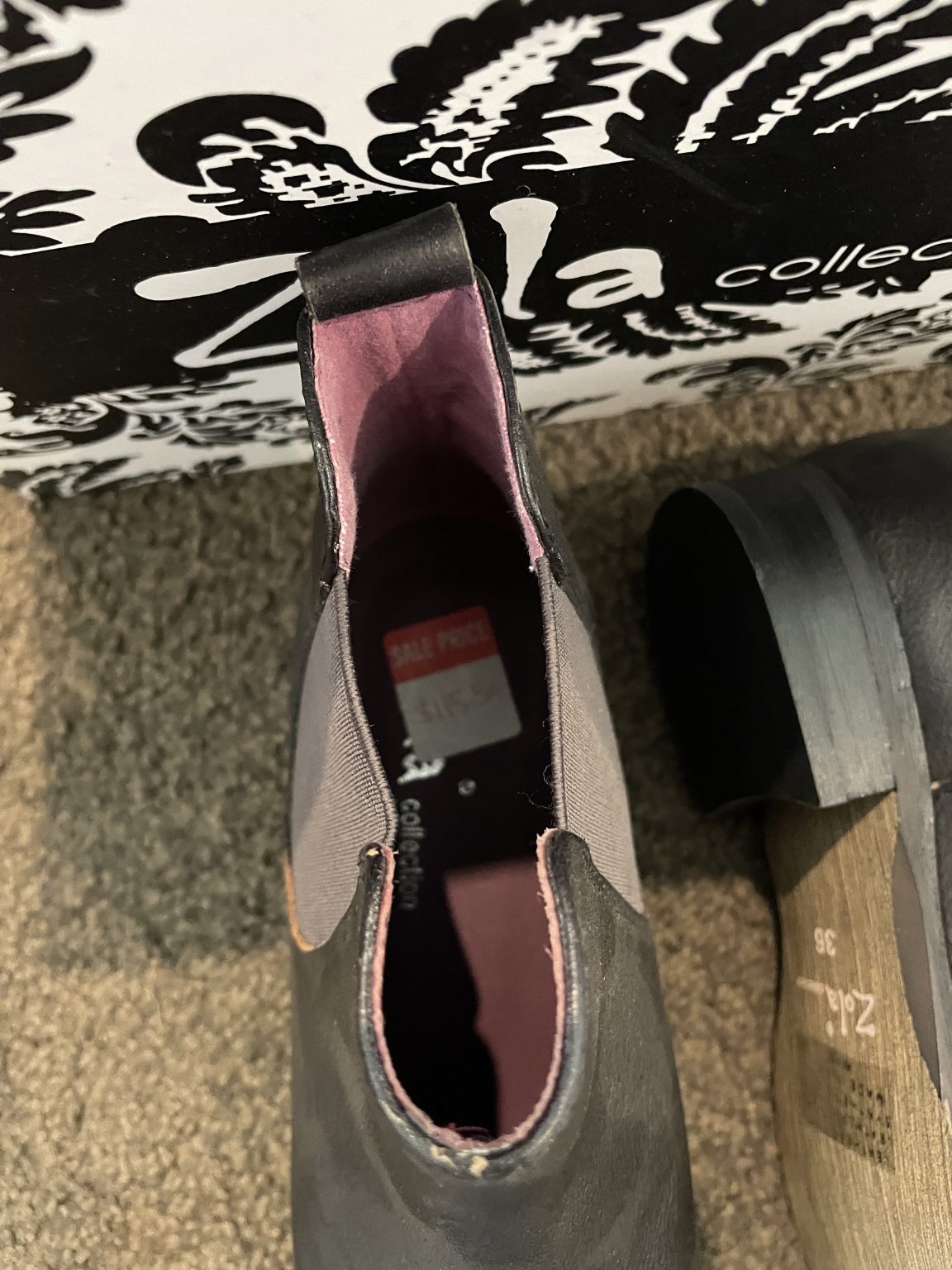 Zola Collection Size 36 Flat Leather Boots