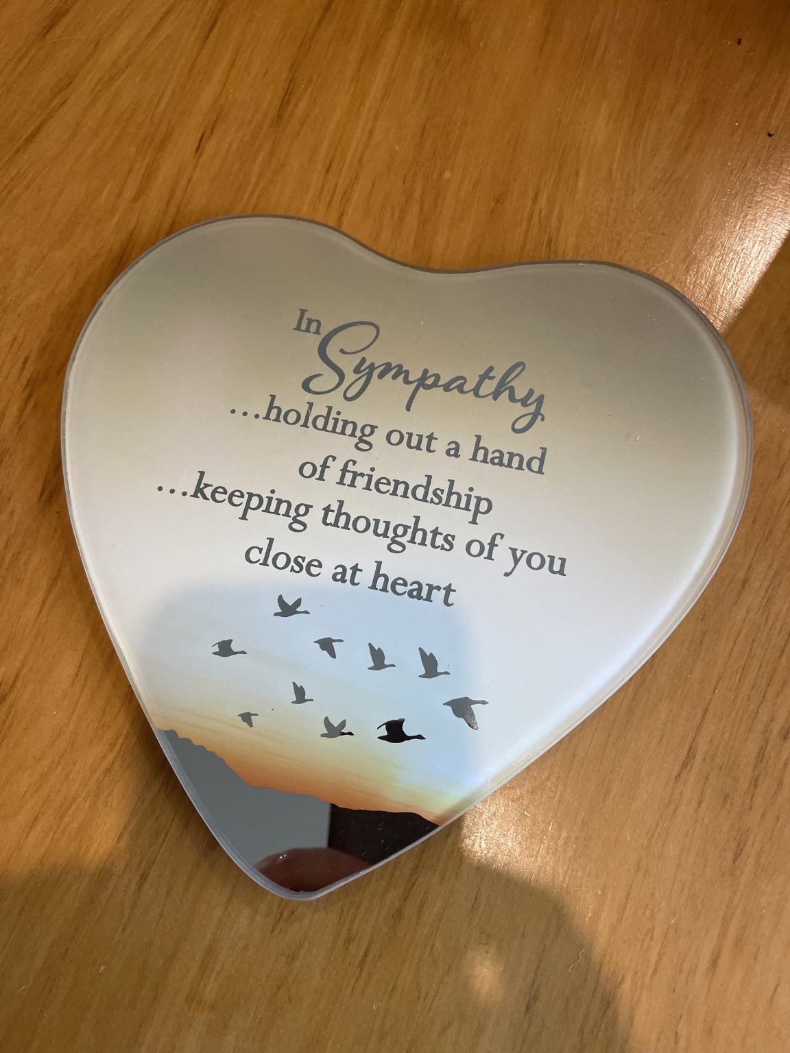 Sympathy Glass Wall Hanging Plaque