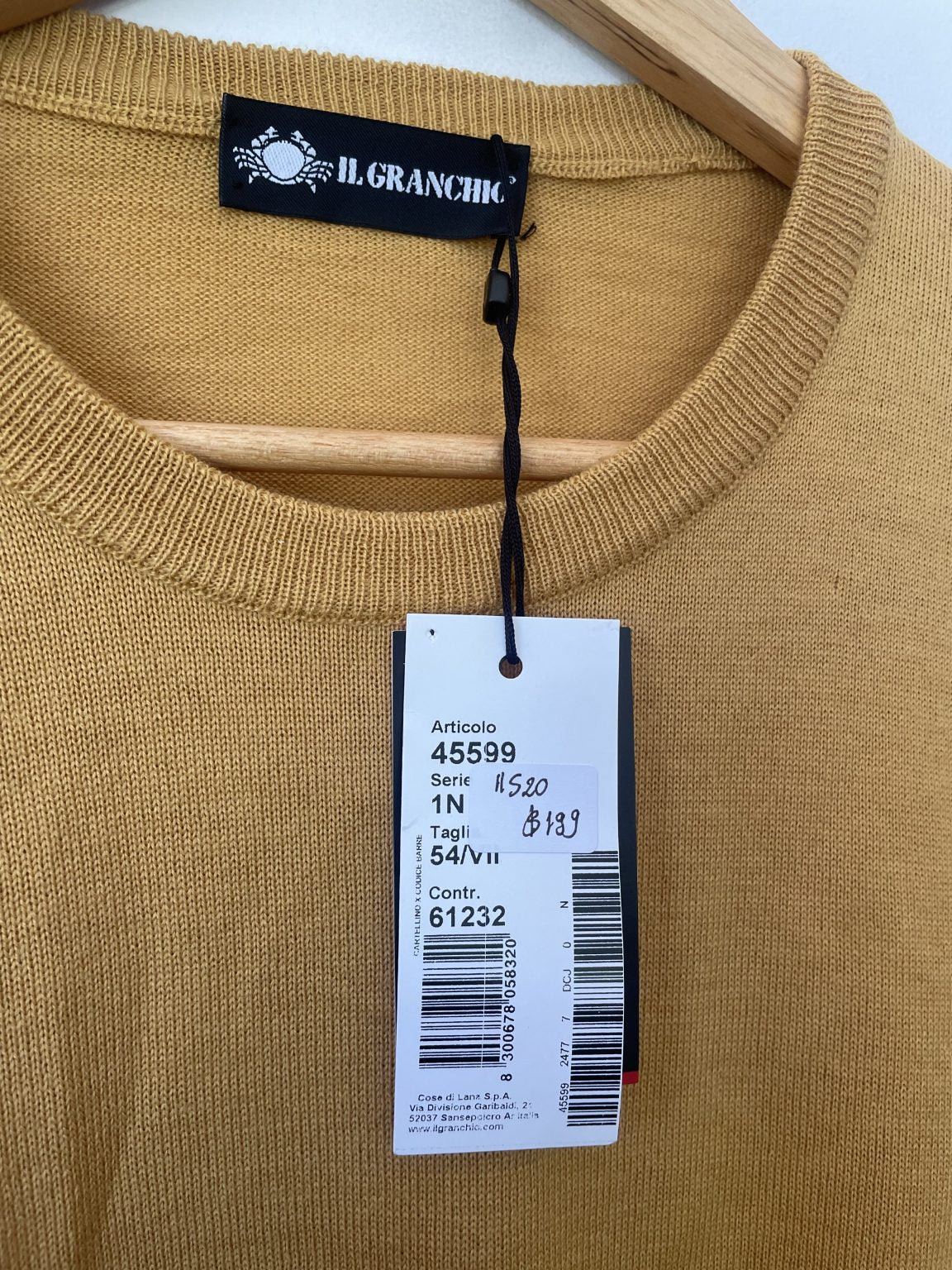 BNWT Ilgranchio Size L Wool / Acrylic Blend Jumper RRP $199