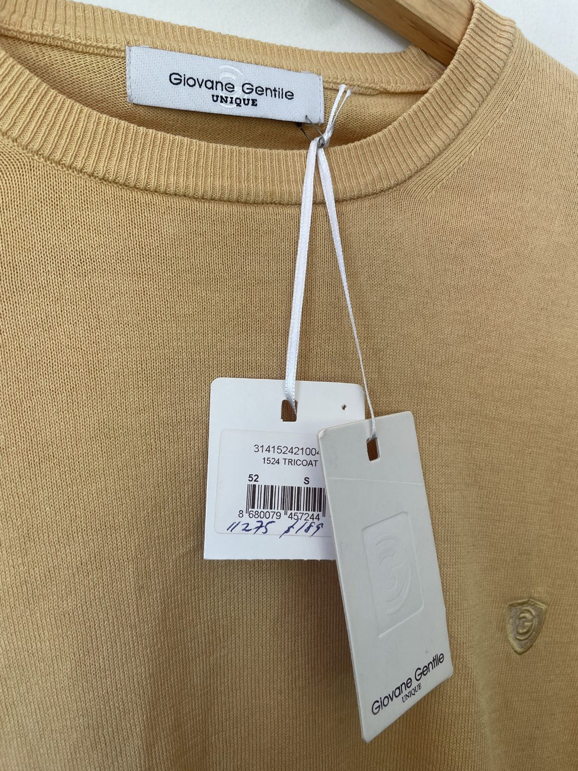 BNWT Giovanni Gentile Size S 100% Cotton Knit Jumper RRP $189