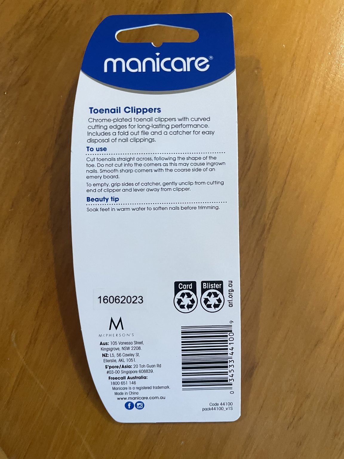 Manicare Toenail Clippers
