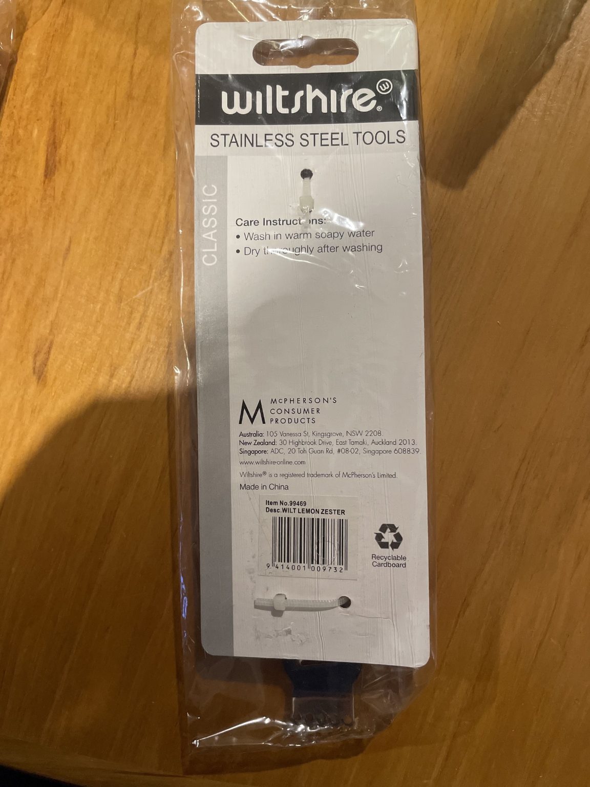 Wiltshire Stainless Steel Lemon Zestet