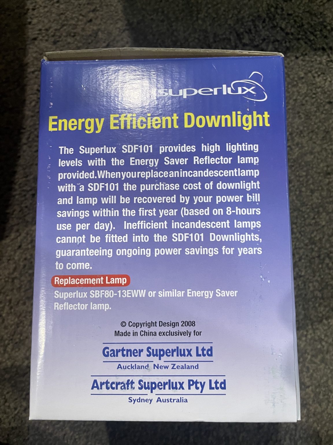 Superlux Dedicated R80 Energy Saver Downlight Fitting SDF101-WH