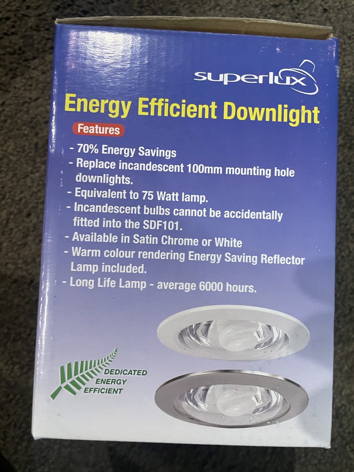 Superlux Dedicated R80 Energy Saver Downlight Fitting SDF101-WH