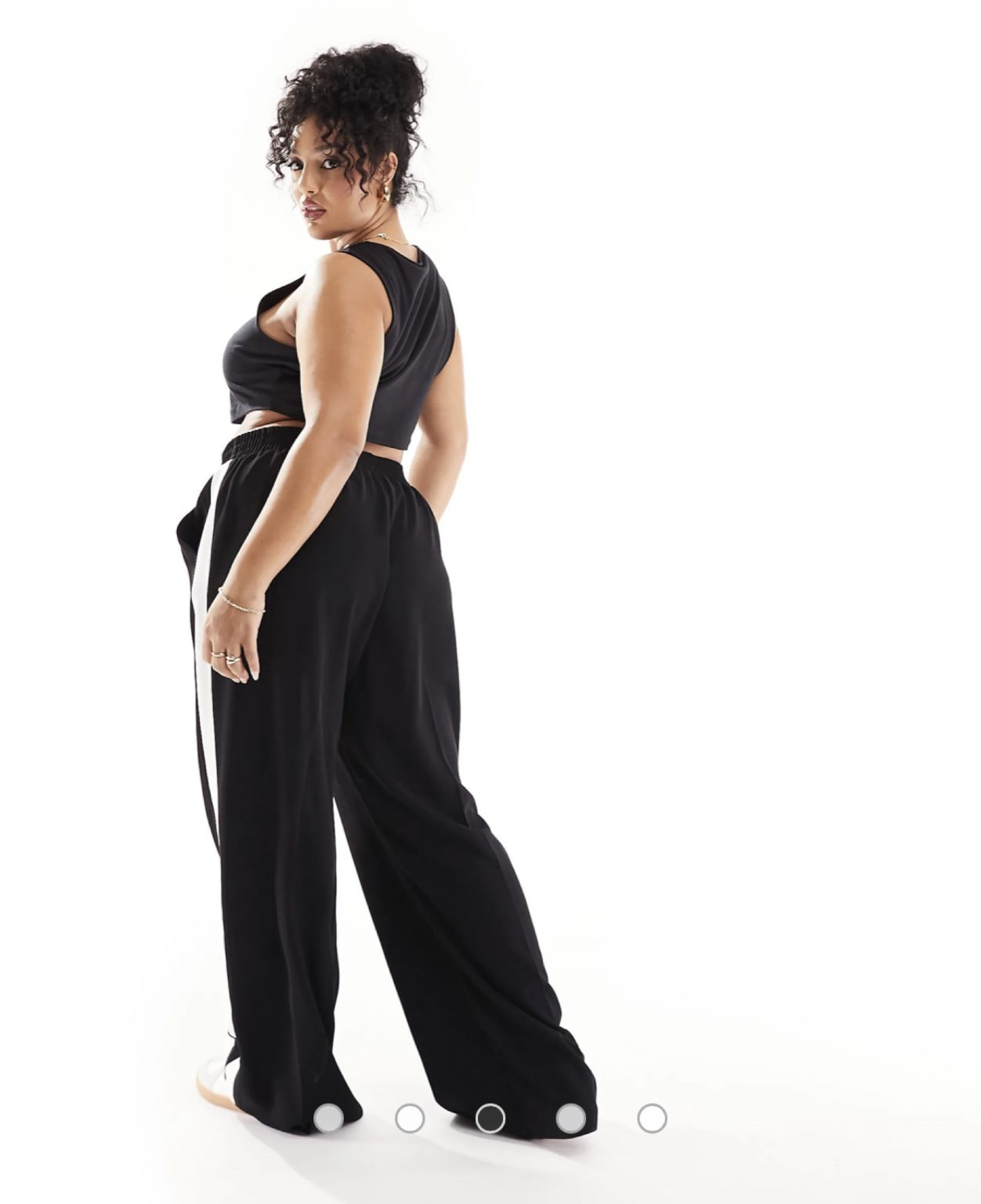 River Island Size 18 Plus jogger with side stripe in black
