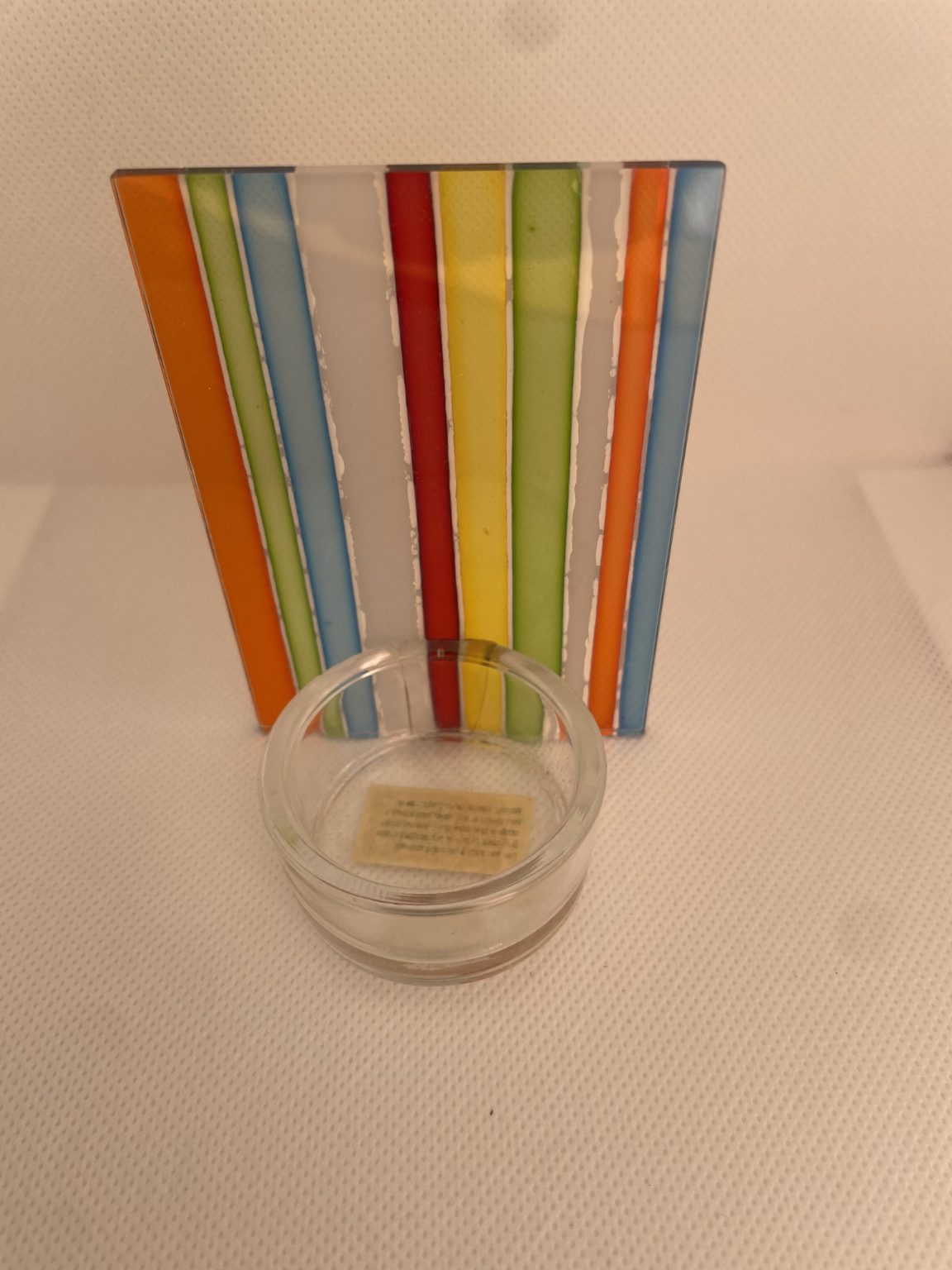 Stained Glass Tealight Holder - Stripes