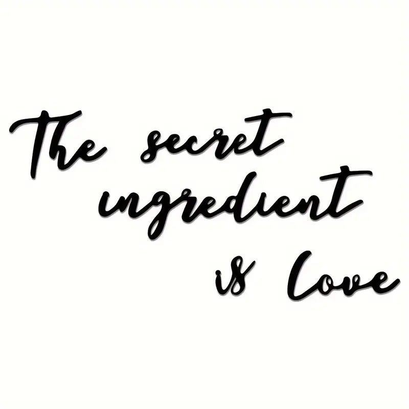 The Secret Ingredient is Love Metal Wall Sign
