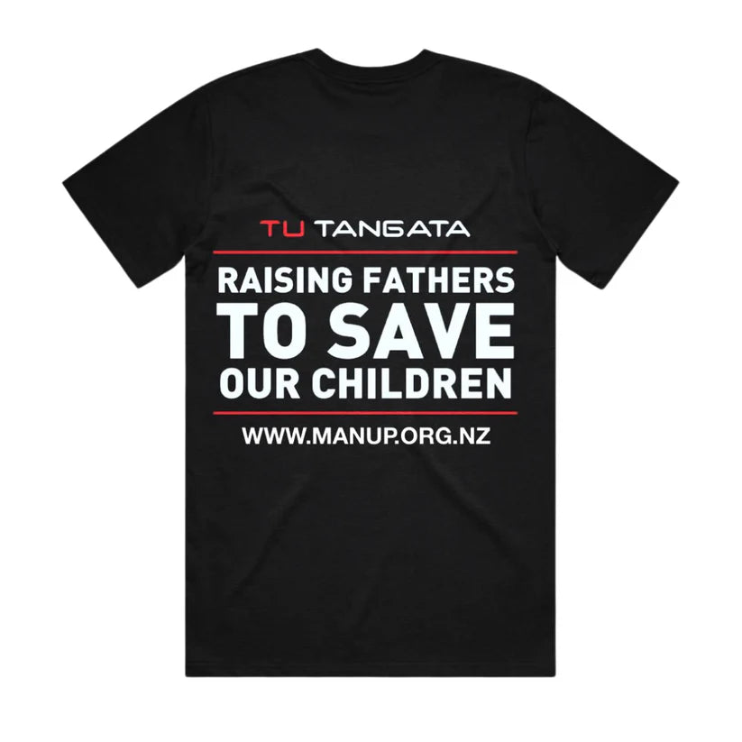 Tu Tangata Size 2XL Black SS Tee Man Up