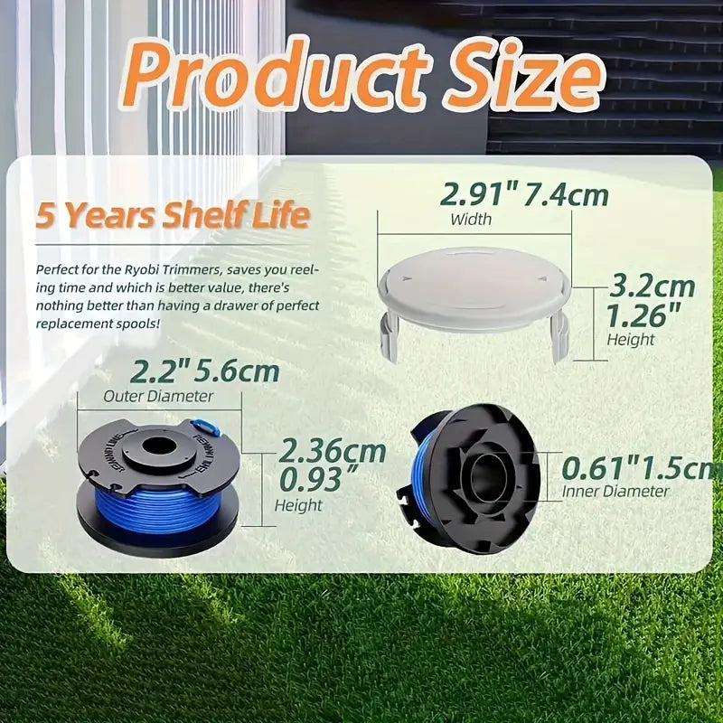 6 Rolls Ryobi Compatible Feed Line
