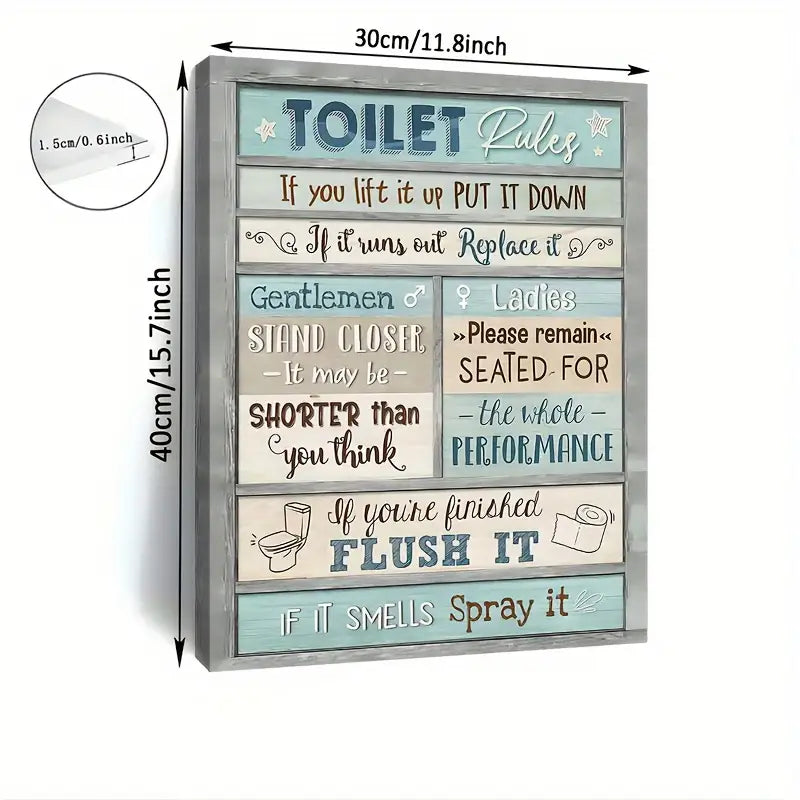 Bathroom Stretched Canvas Wall Art