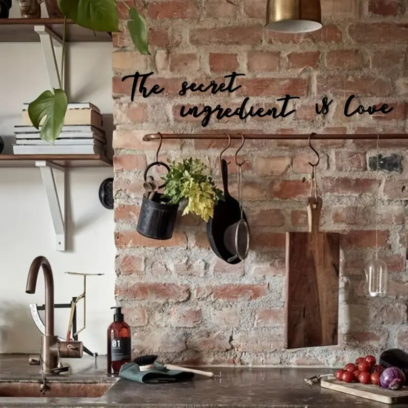 The Secret Ingredient is Love Metal Wall Sign