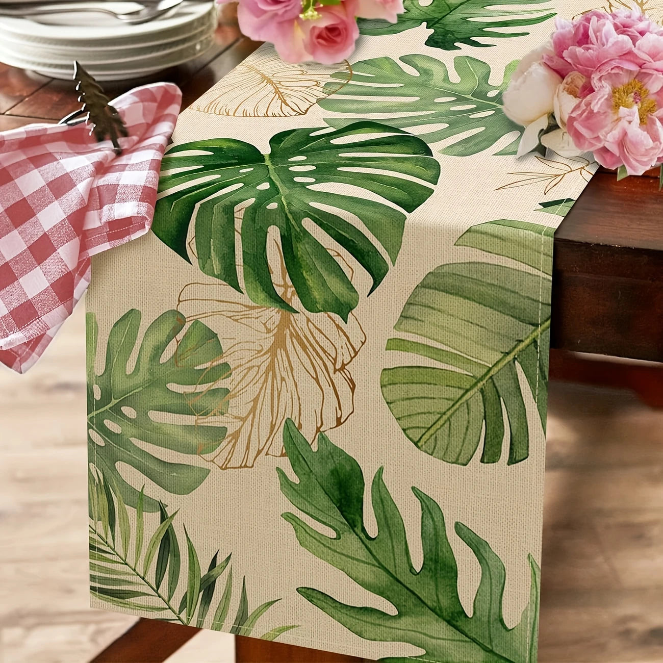 Tropical Palms 0.33m x 1.8m Table Runner
