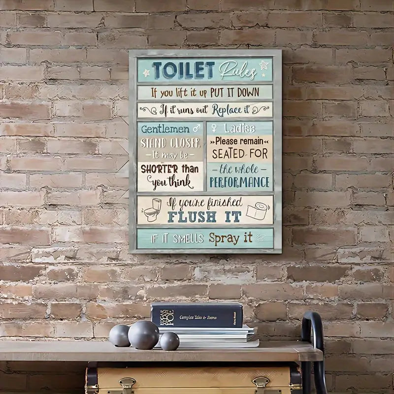 Bathroom Stretched Canvas Wall Art