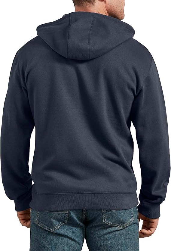 Dickies Size S Men's Full Zip Fleece Hoodie Dark Navy