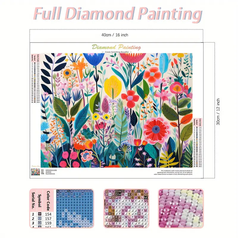 Vibrant Floral Diamond Painting Kit