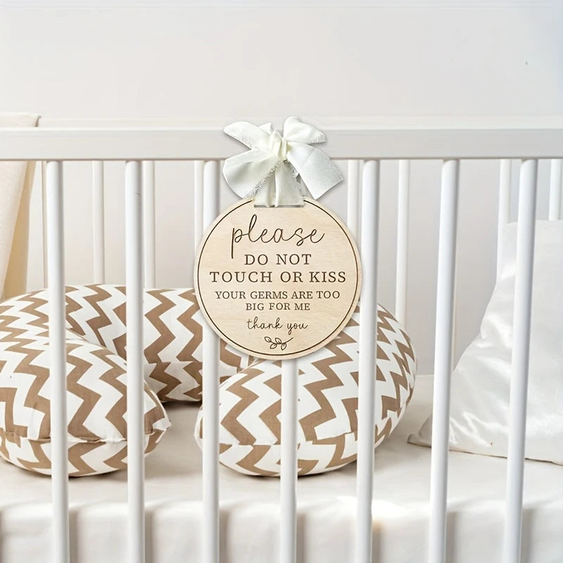 ‘Please Do Not Touch or Kiss’ Sign with Ribbon