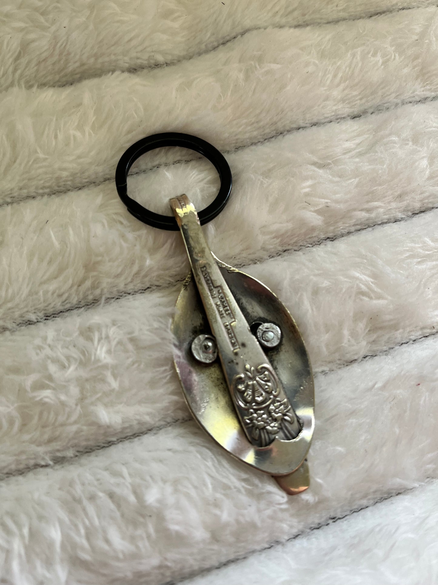 Hand Crafted Spoon Face Keychain