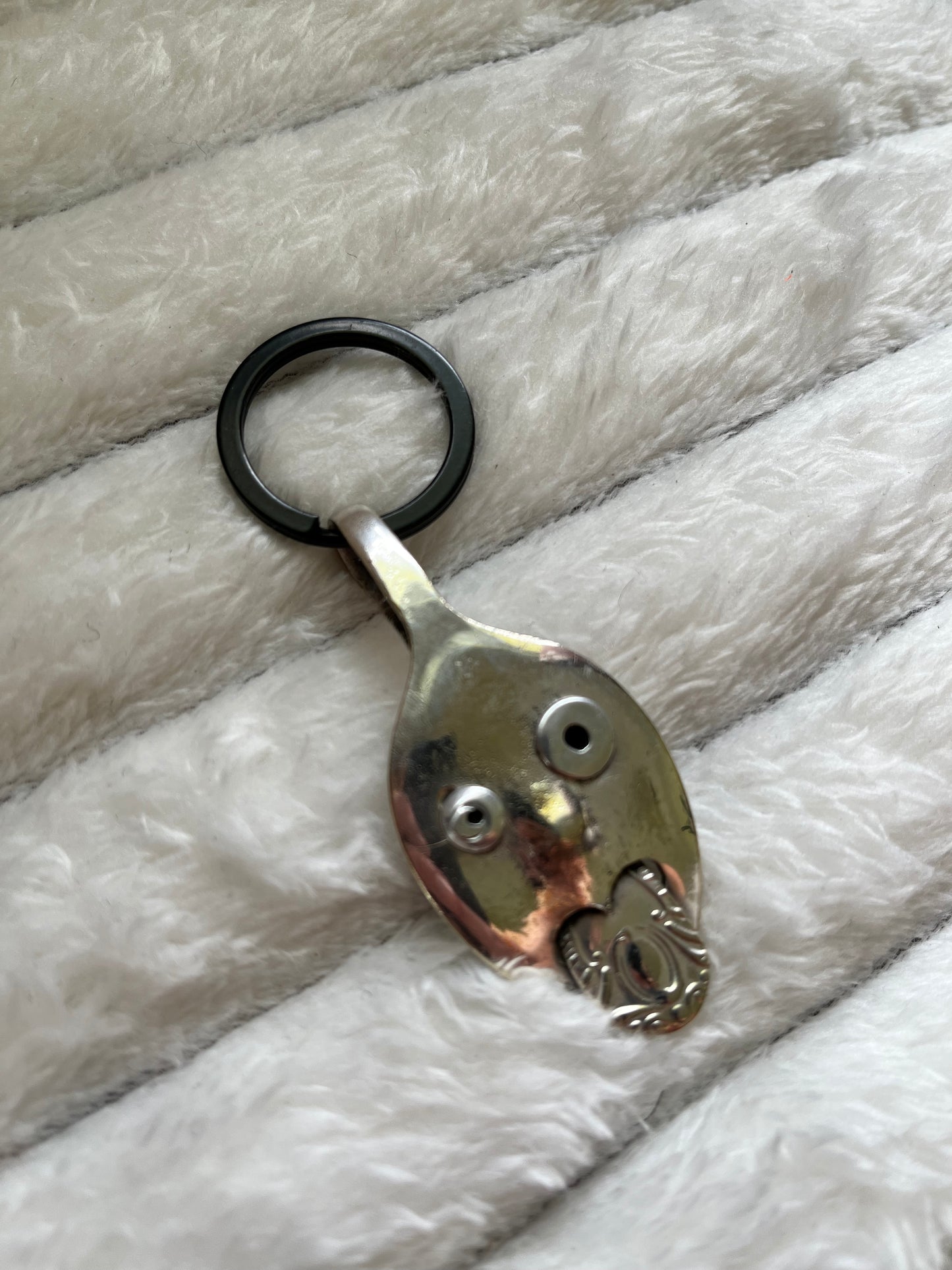 Hand Crafted Spoon Face Keychain