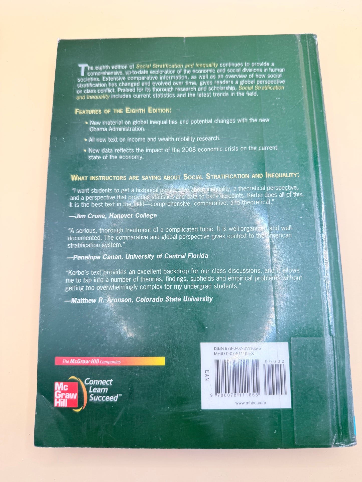 Social Stratification and Inequality: Class Conflict in Historical, Comparative, and Global Perspective (Eighth Edition) by Harold R. Kerbo