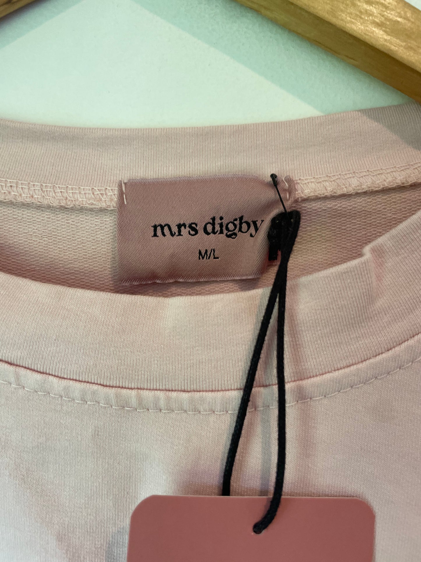 *Designer Clearance* Mrs Digby Size M/L (10-12 fit) Sweater in pink gingham