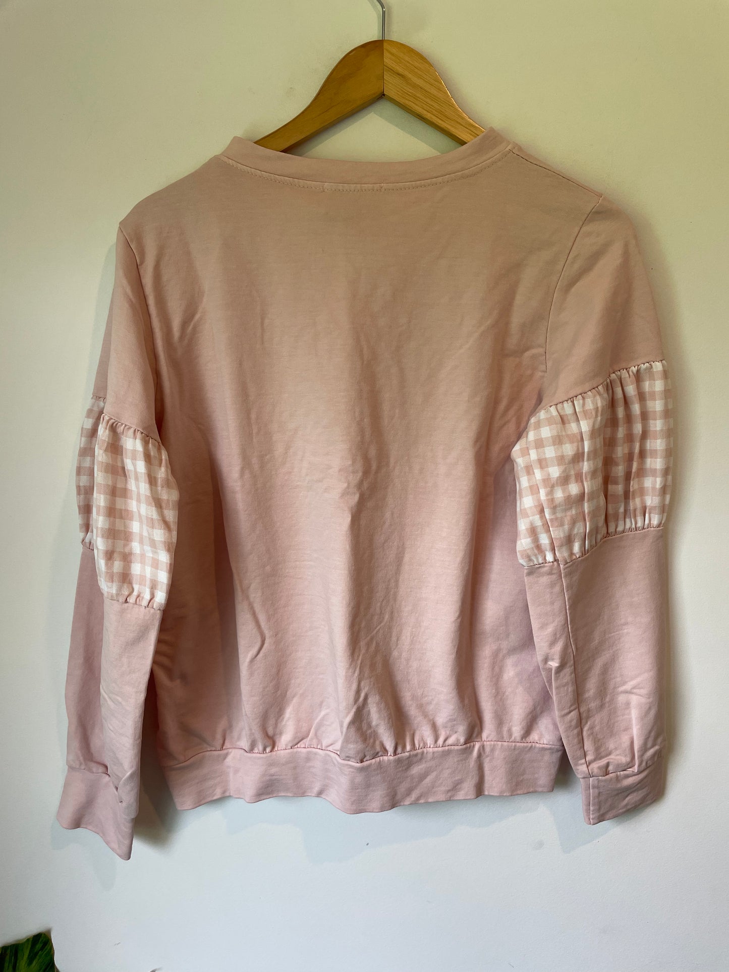 *Designer Clearance* Mrs Digby Size M/L (10-12 fit) Sweater in pink gingham