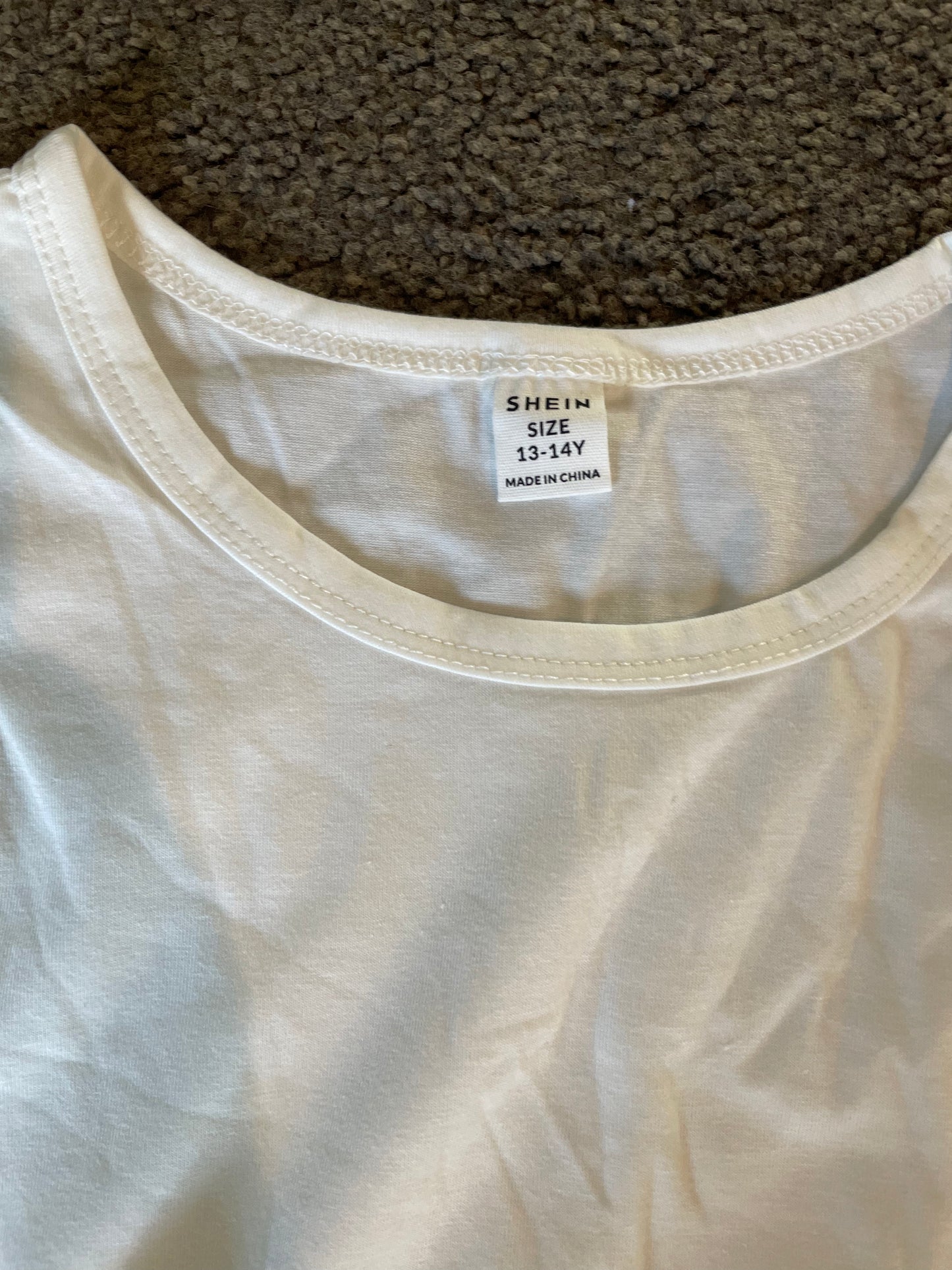 2x SHEIN Kids White Singlet Tops 13-14Y