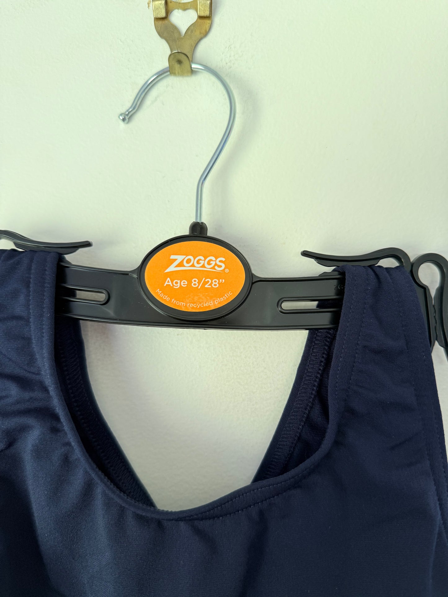 Zoggs Size 8 Cottesloe Sportsback Girls Swimsuit Navy