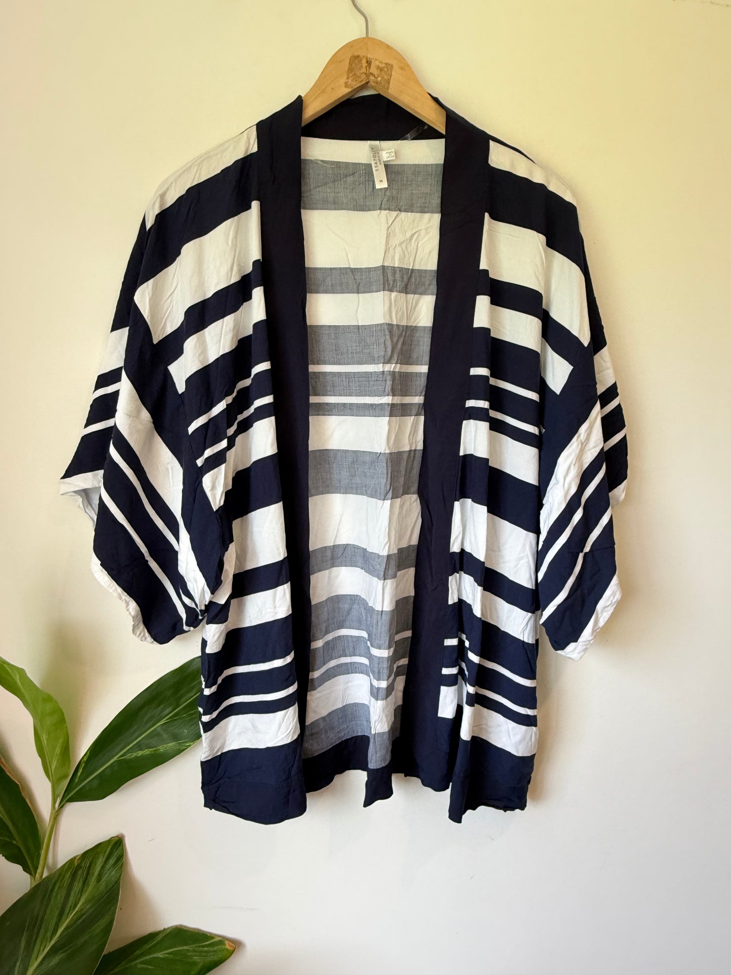 Seafolly Australia Size M Striped Lightweight Cover-Up