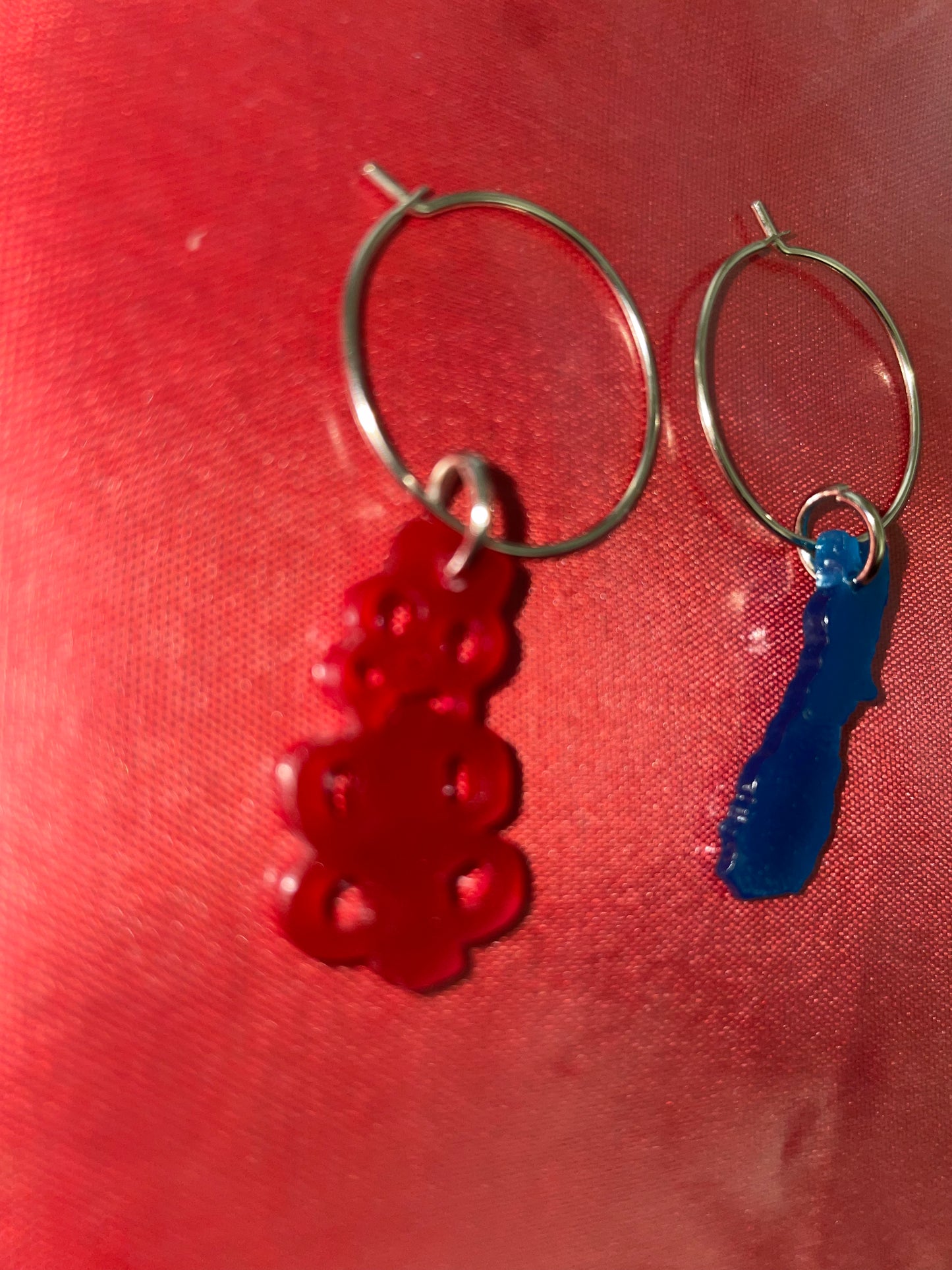 NZ Hoop Earrings with Acrylic NZ Icon Charms