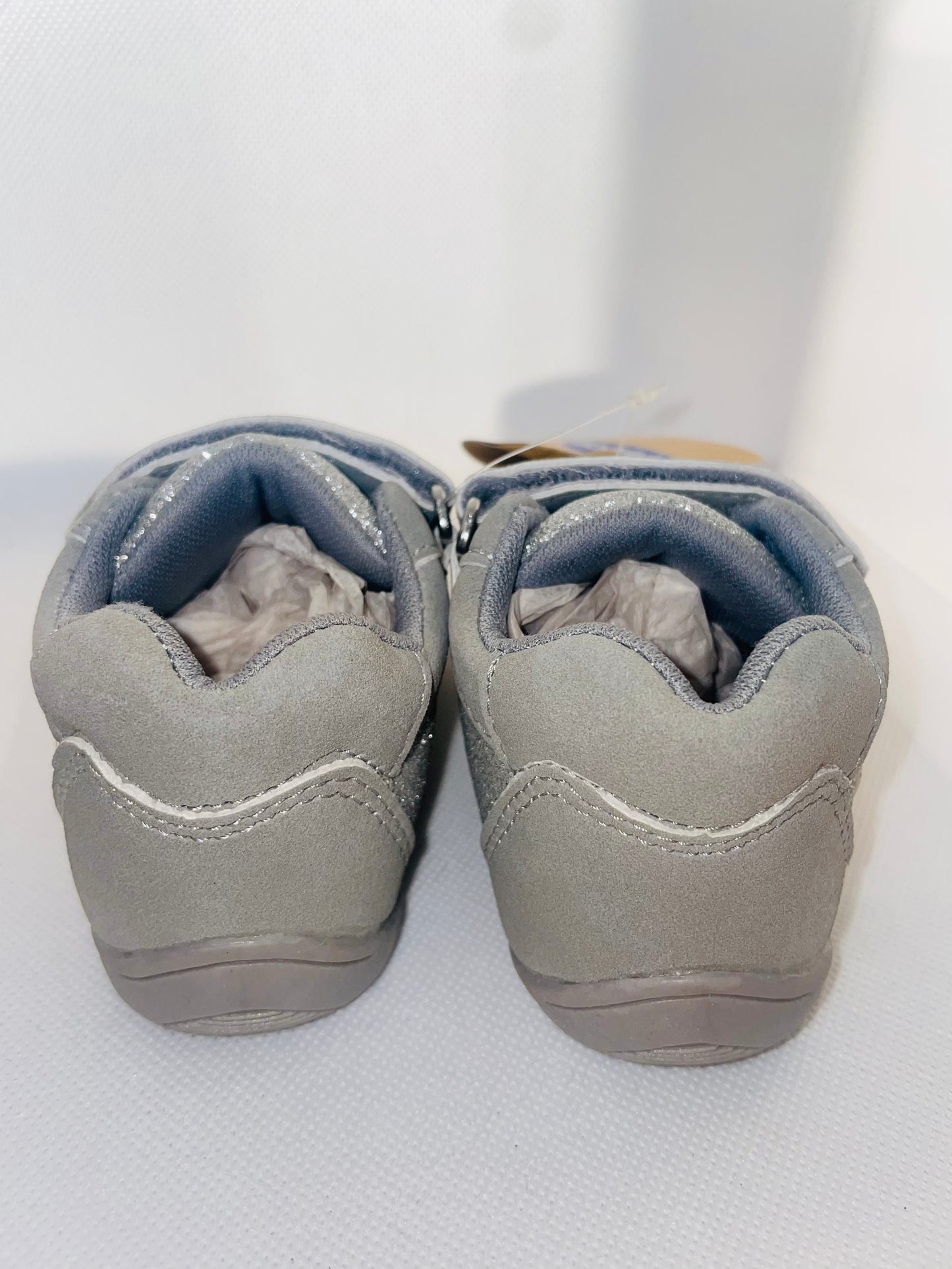 Chicco Glittery Grey Kids' Shoes with Velcro Straps - Size 21