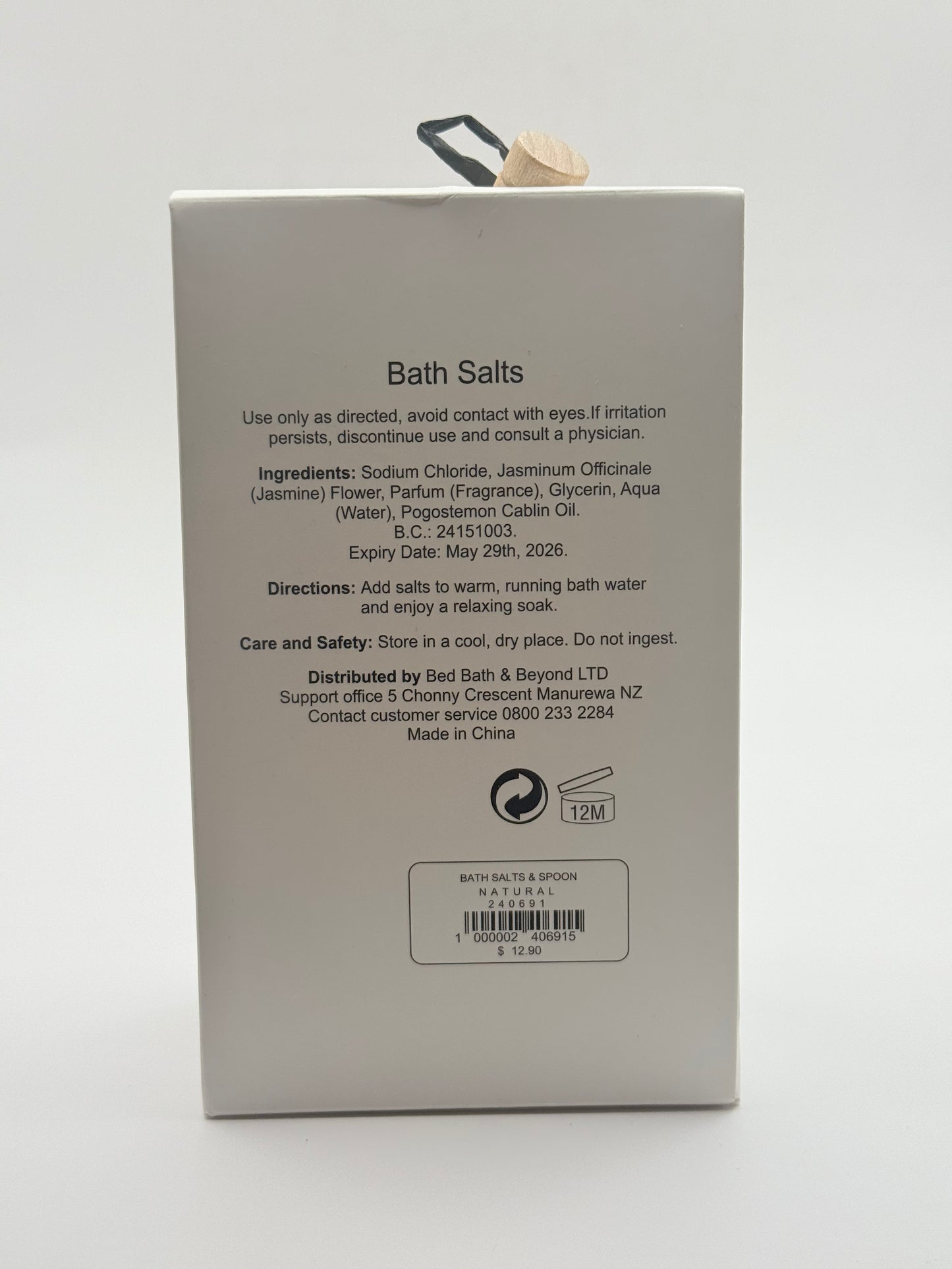 Eden Bath Salts 200g with Wooden Spoon