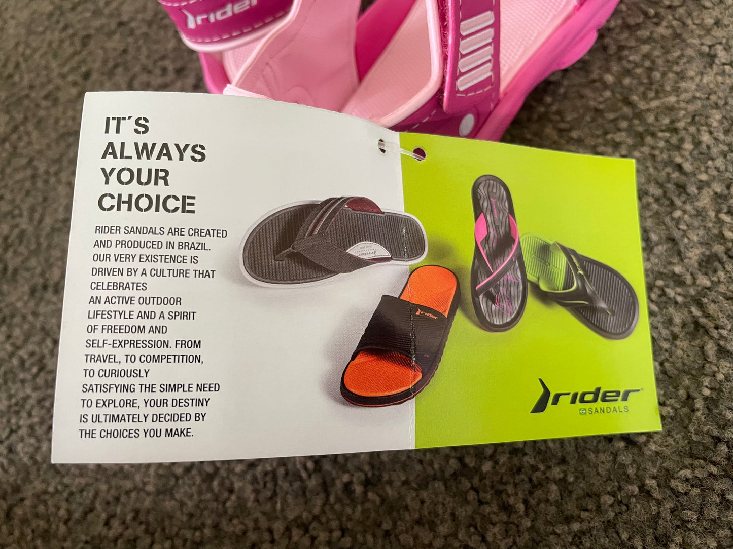 RIDER SANDALS Size 10 Rider RS2 II Baby Pink/Pink