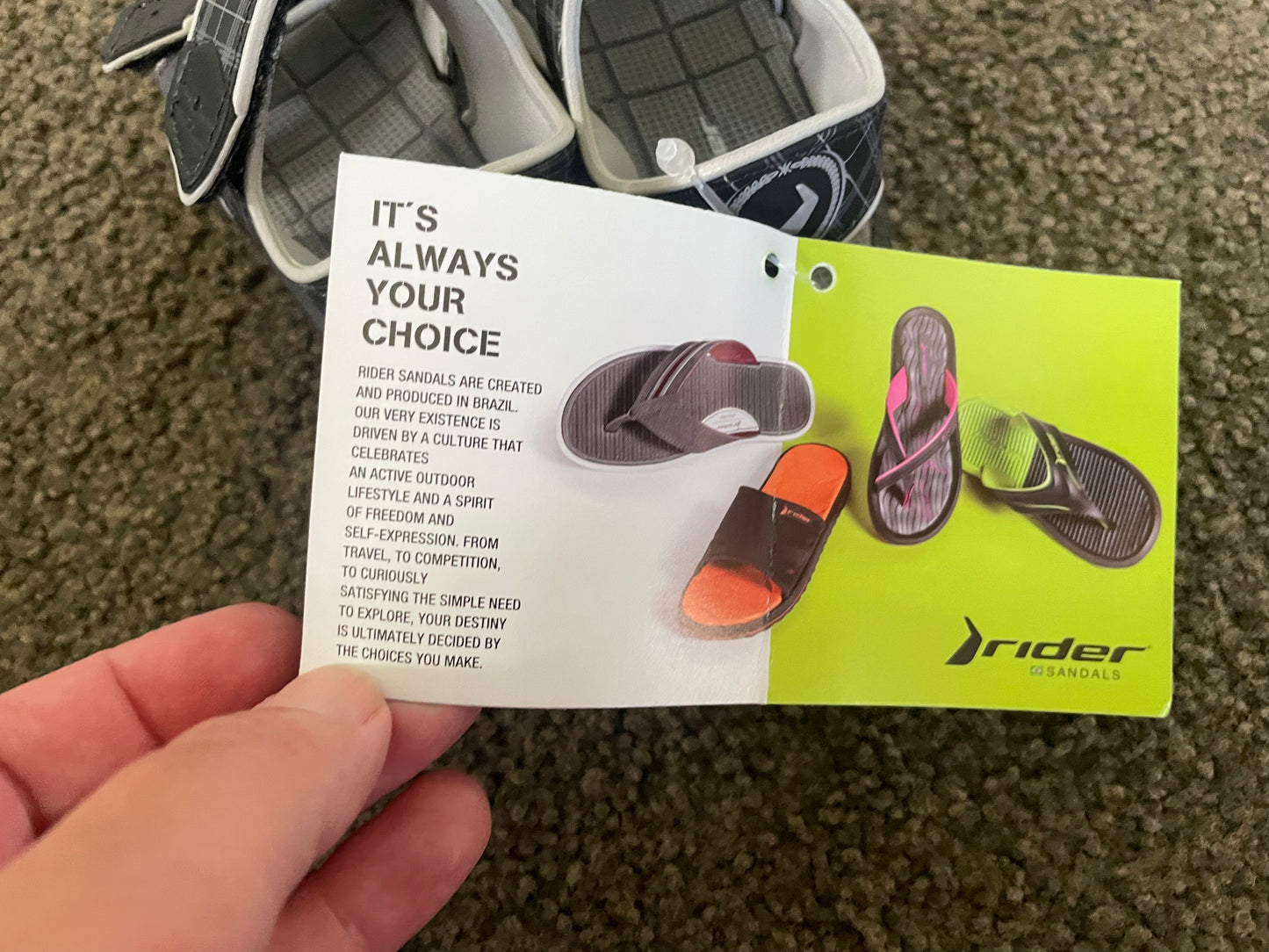 RIDER SANDALS Size 7 Rider Mini Sandal II Baby Black/Black
