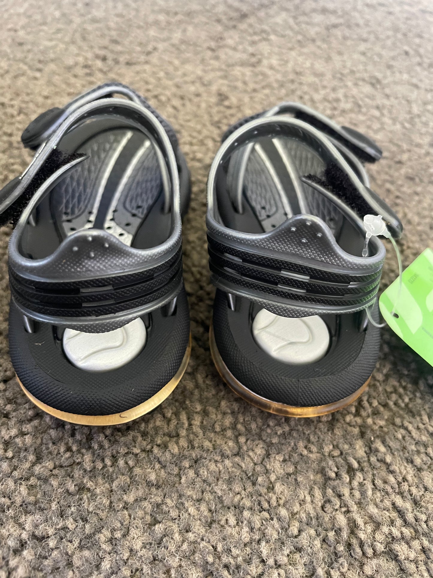RIDER SANDALS Size 7 Rider Sand Games II Baby Black/Dark Grey