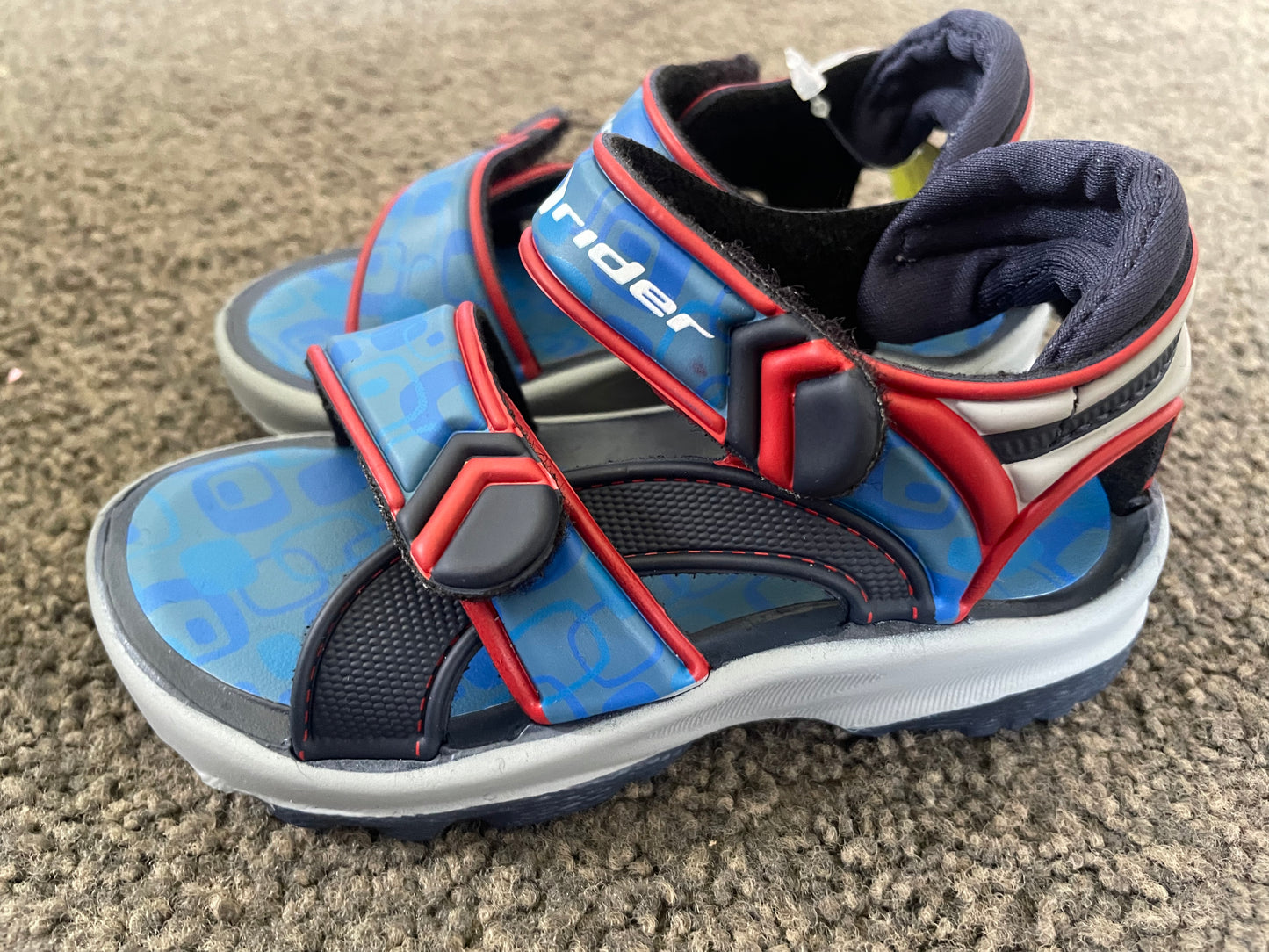 RIDER SANDALS Size 8 Rider K2 Twist II Baby Blue/Grey/Red