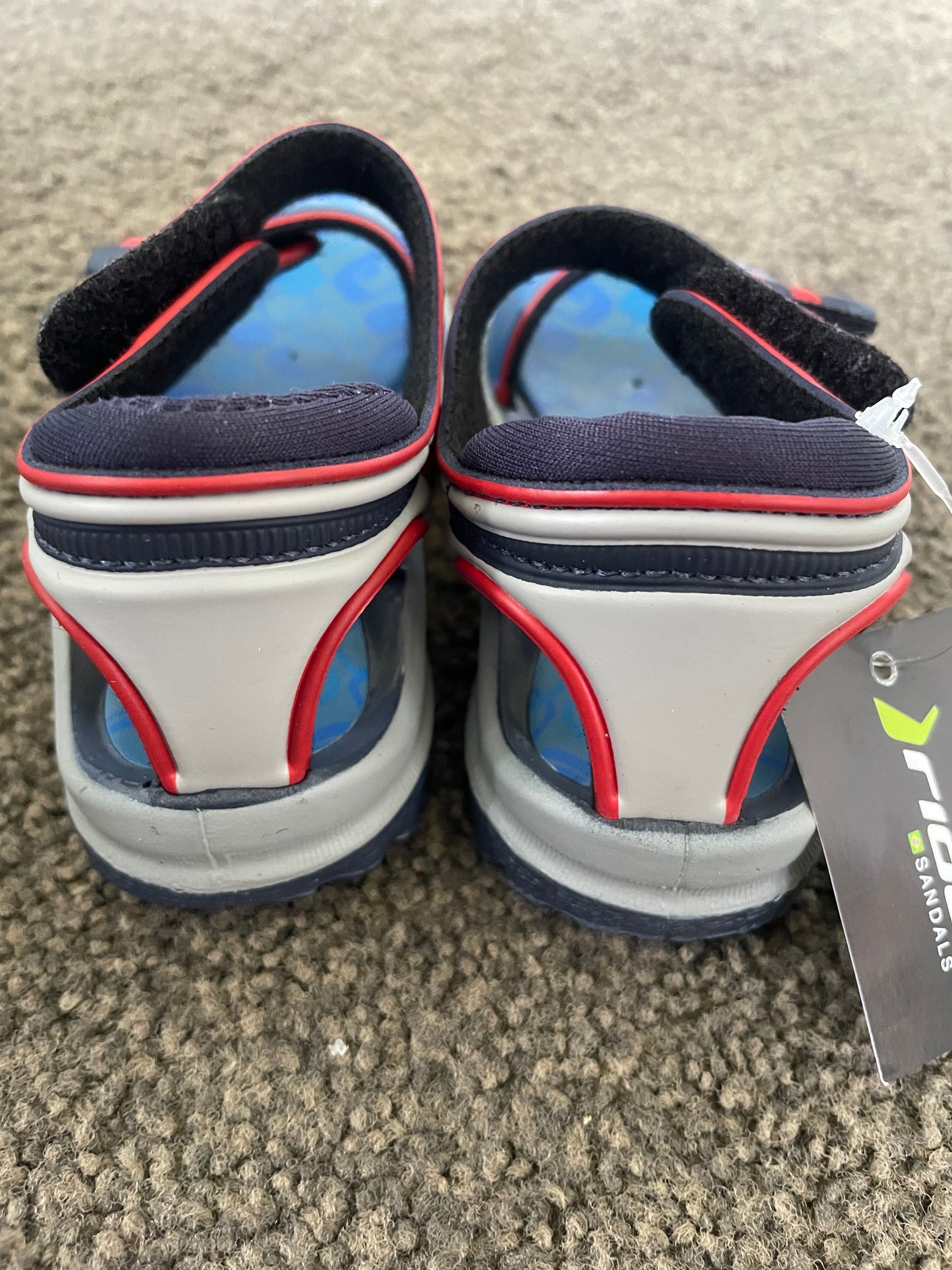 RIDER SANDALS Size 8 Rider K2 Twist II Baby Blue/Grey/Red
