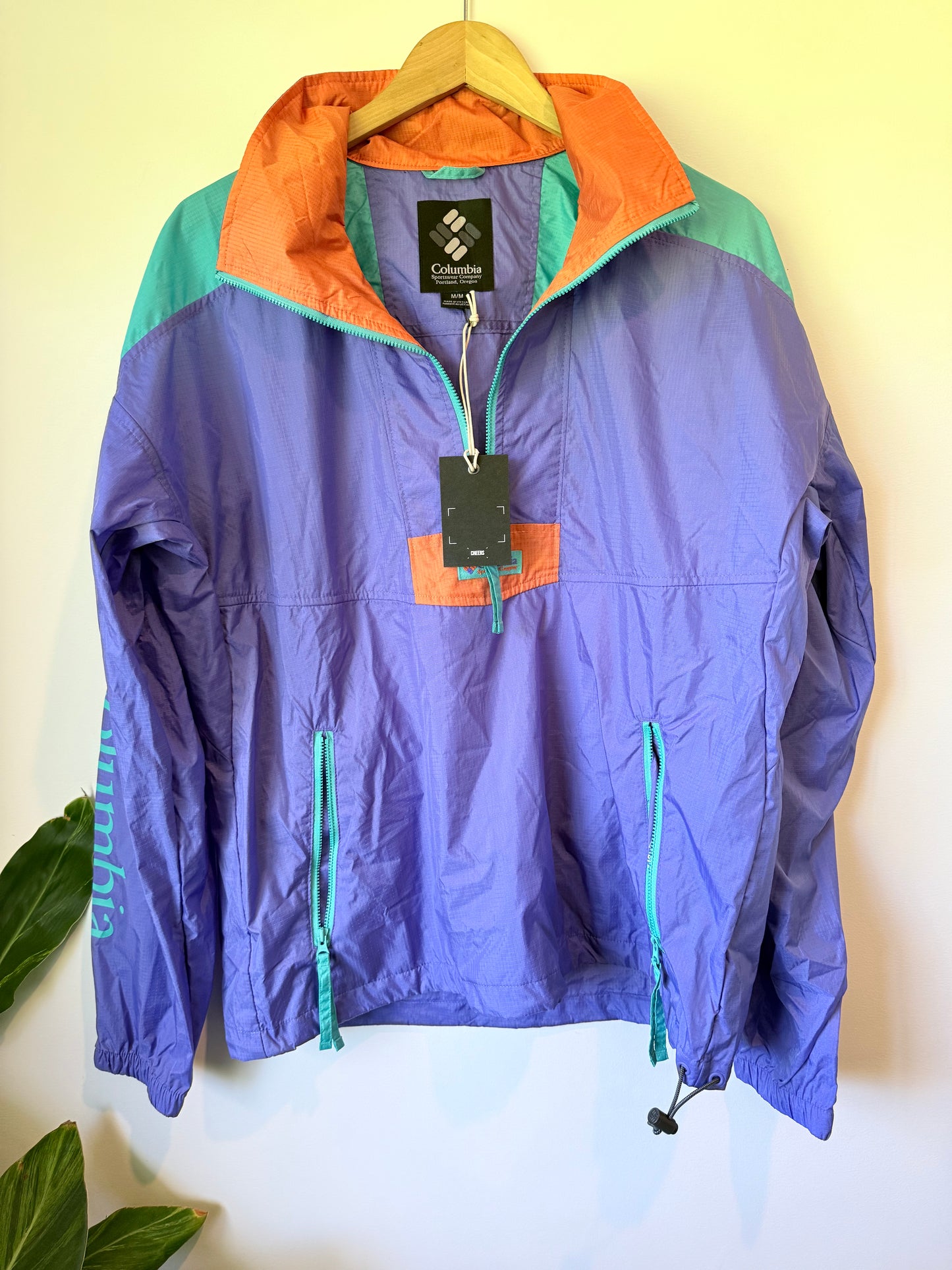 COLUMBIA Size M Purple Riptide Windbreaker Jacket RRP $165.00