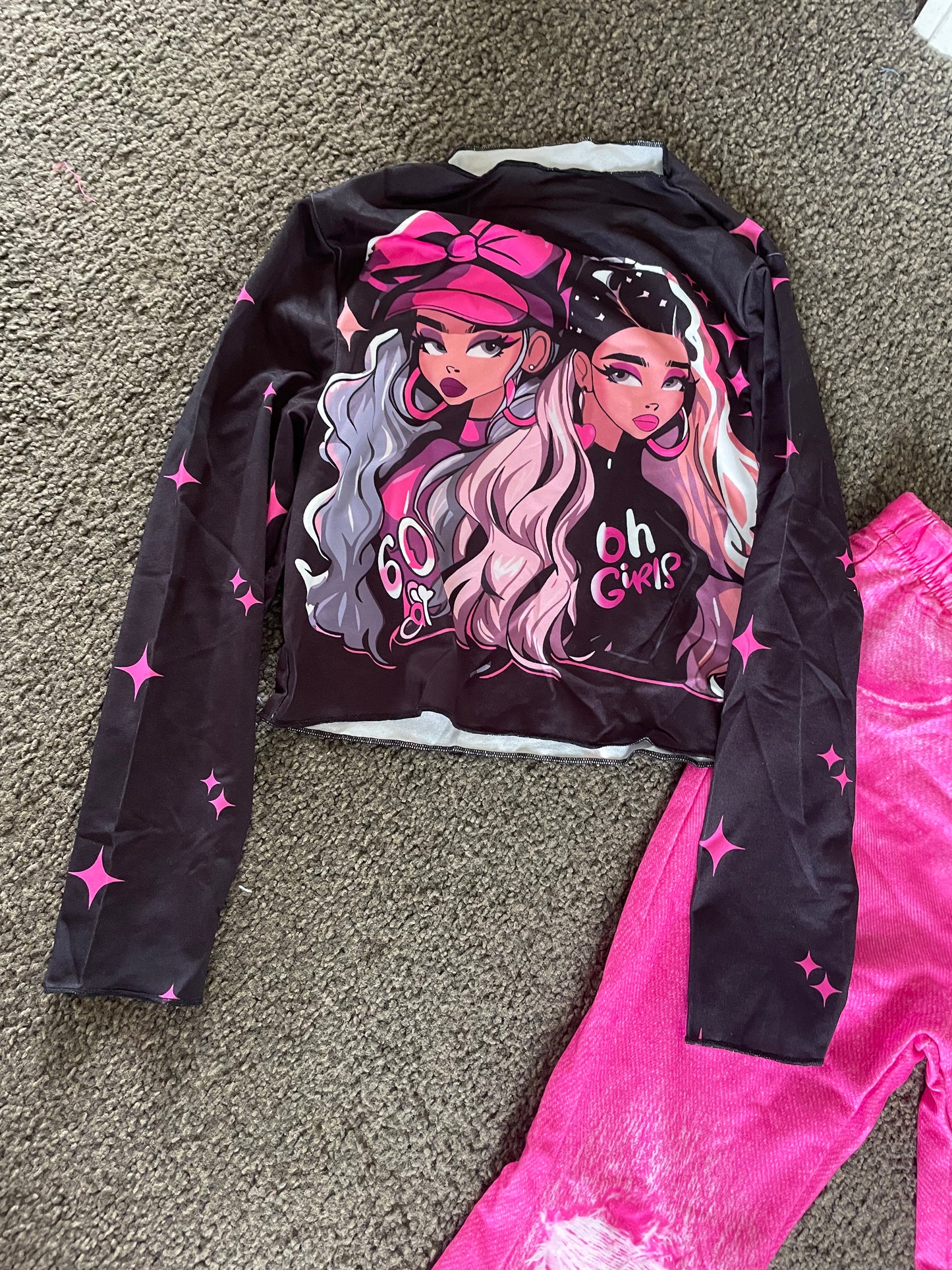 Shein Kids Size 6y Doll Top & Pink Pants