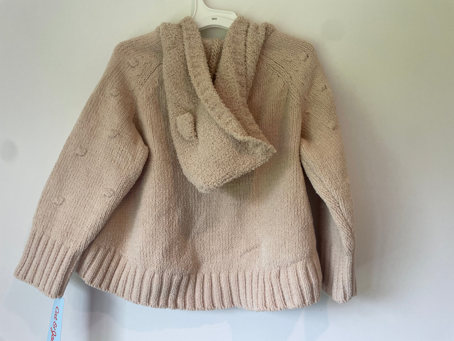 Cat & Jack Size 4T-5T Beige Textured Knit Sweater