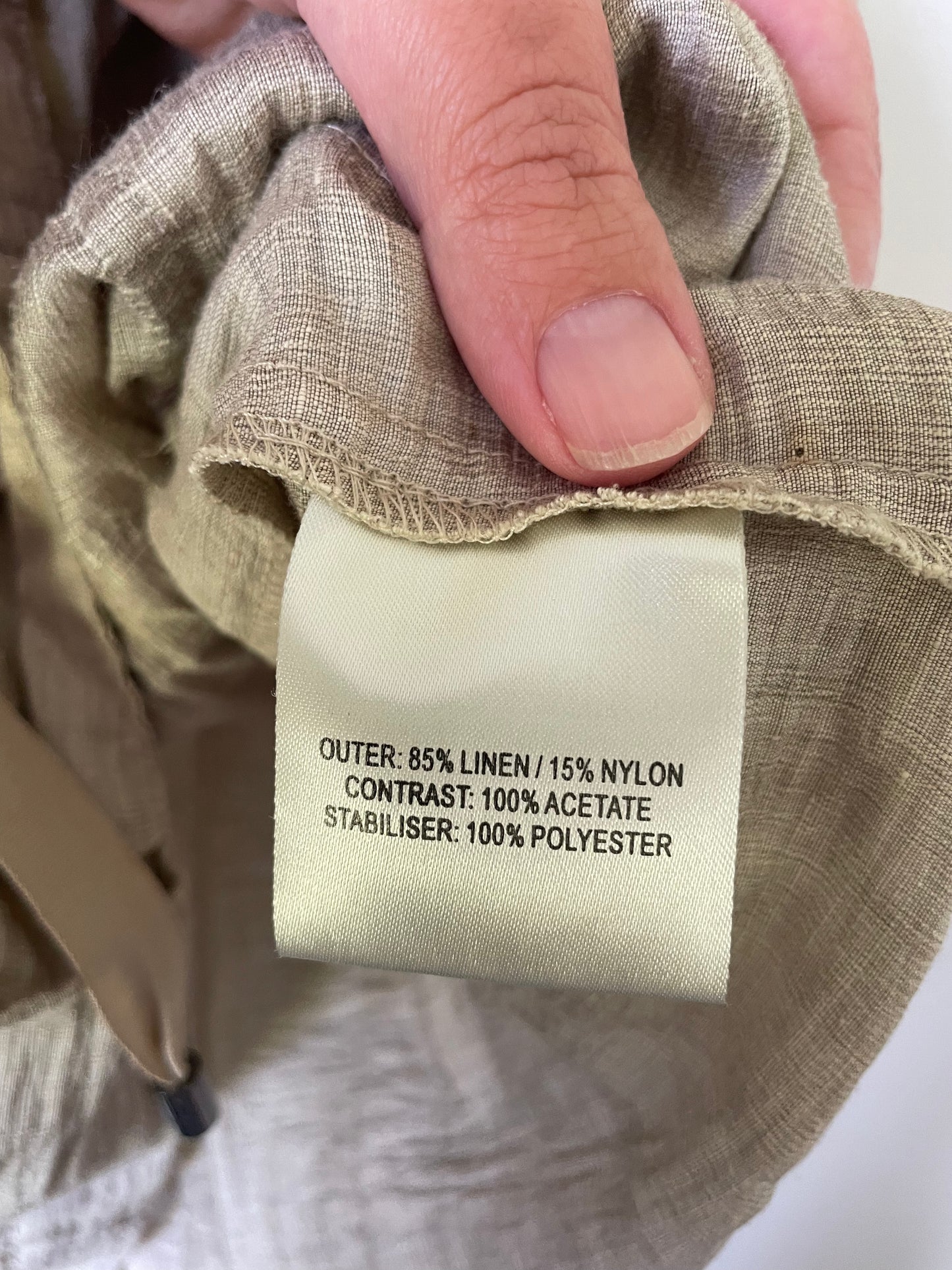 Verge Size M Linen Blend Sleeveless Jacket