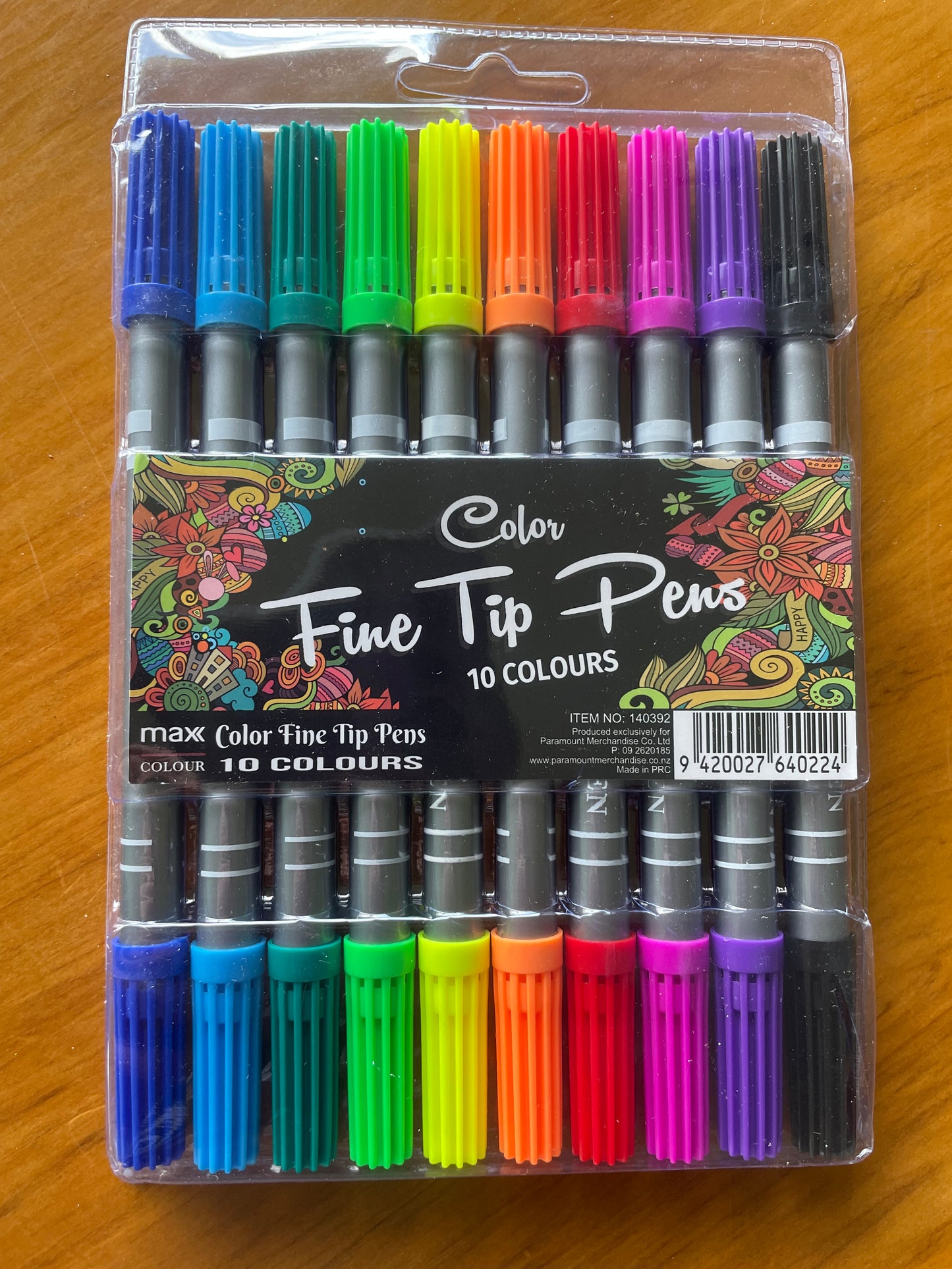 Color Fine Tip Pens - 10 Colors