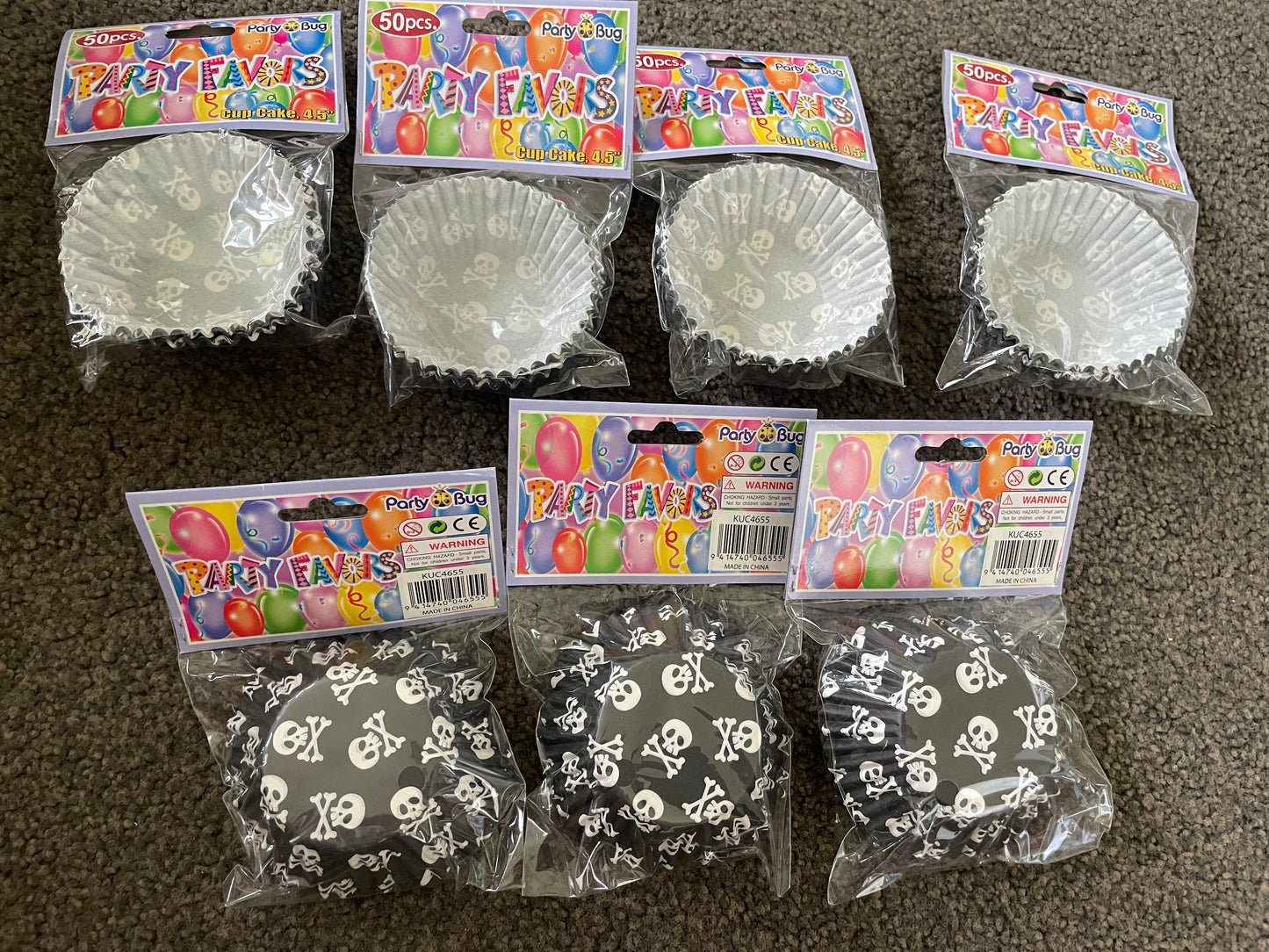 Pirate Baking Cups 50 pcs x 7 packs (350 total)
