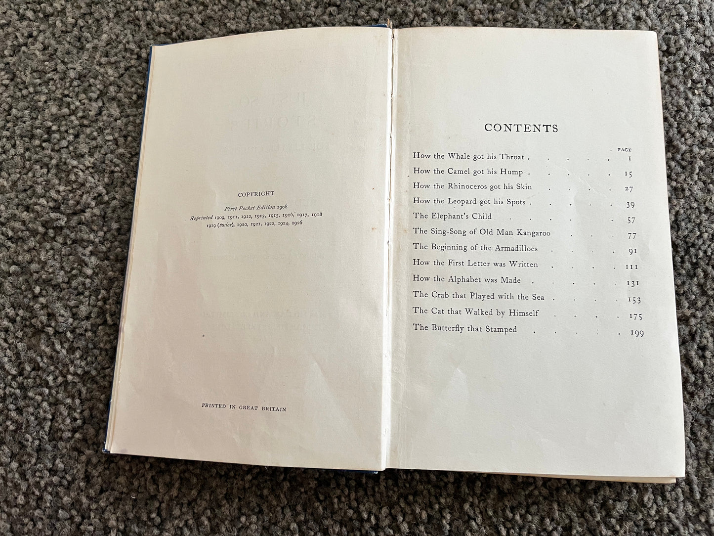 1926 ed - Just So Stories for Little Children by Rudyard Kipling