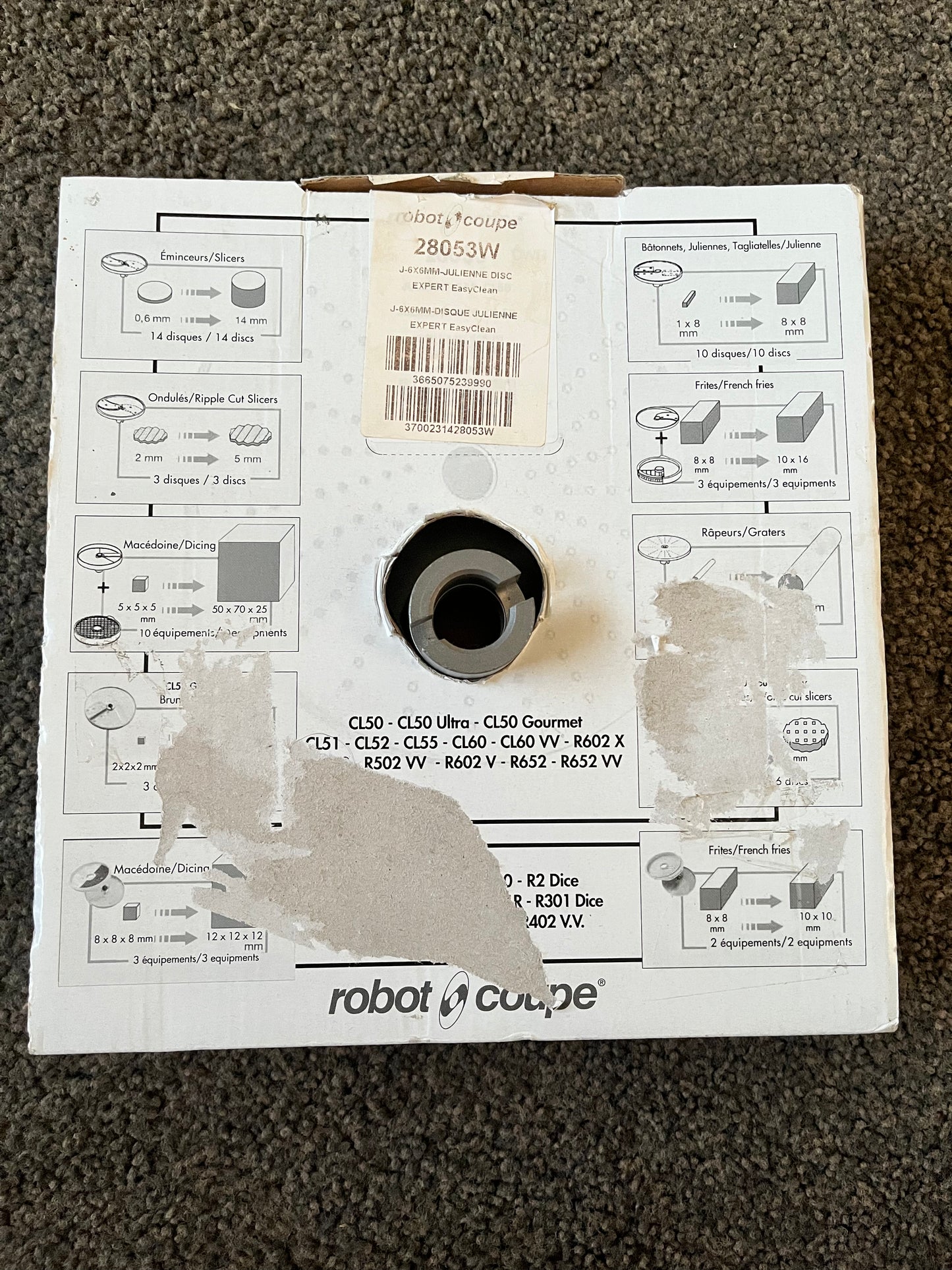 Robot Coupe 28053W 8x8mm Julienne Disc - EasyClean